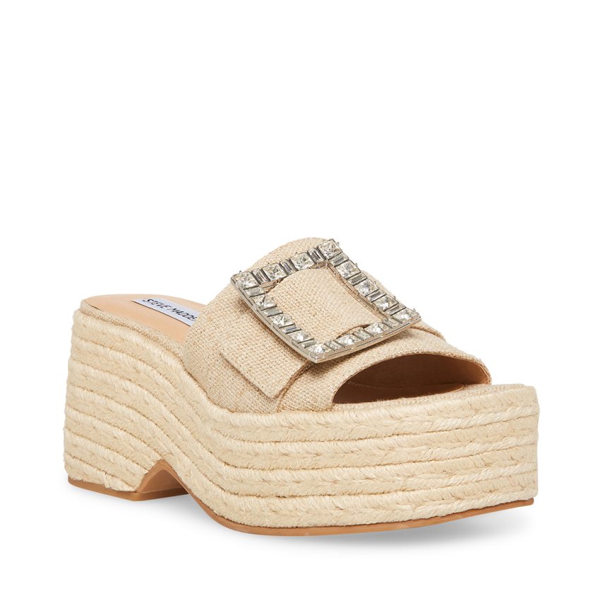 Sandalias de Plataforma Steve Madden Solana Natural Mujer Beige | ES CY2869